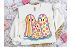 Cute Ghost Trio Halloween PNG Shirt Product Image 2