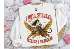 I Will Succeed Cowgirl Tiger PNG Tee Product Image 3