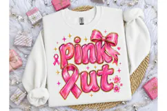 Pink Out Breast Cancer Awareness PNG Tee Product Image 3