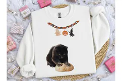 Halloween Black Cat Bread PNG Tee Design-Halloween Black Cat Product Image 1