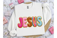 Jesus Balloon Letters PNG Sublimation Te Product Image 3