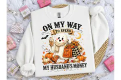 Halloween Ghost Shopping PNG Shirt Product Image 3