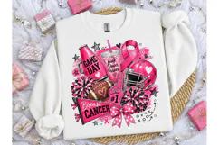 Breast Cancer Game Day PNG Tee Design Product Image 1
