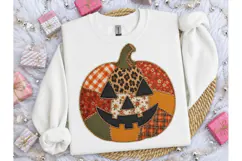 Patchwork Jack-O-Lantern Halloween PNG T Product Image 3