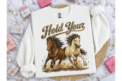 Hold Your Horses Western PNG Tee Design Product Image 3