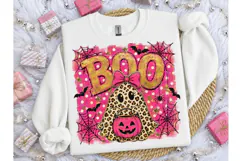 Boo Ghost Leopard Halloween PNG Tee Product Image 3