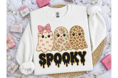 Spooky Ghost Trio Halloween PNG Shirt-Spooky Ghost Trio Hall Product Image 1