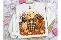 Halloween Ghost Trio Fall PNG Shirt Desi Product Image 3