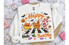 Happy HalloThanksMas PNG Tee Design Product Image 3