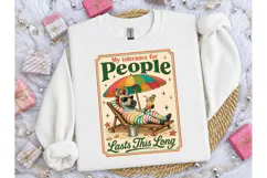 Tolerance For People Zebra Beach PNG Tee Product Image 2