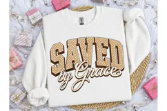 Saved by Grace PNG Christian Tee Design Product Image 2