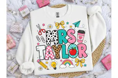 Mrs Taylor Teacher PNG Sublimation Tee Product Image 1
