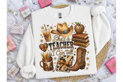 She's A Teacher I Can Tell PNG Tee Product Image 1