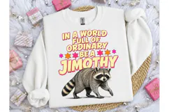 Be A Jimothy Raccoon PNG Funny Tee Product Image 1