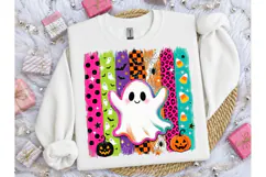 Halloween Ghost Stripe PNG Sublimation T Product Image 3