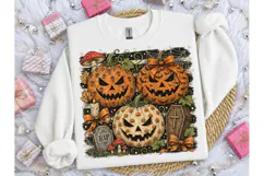 Halloween Pumpkin Jack-O-Lantern PNG Tee Product Image 3