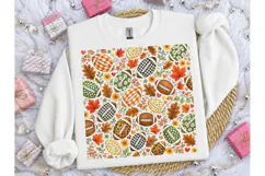 Fall Football Pattern PNG Sublimation Te Product Image 3