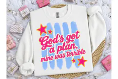 God's Got A Plan PNG Funny Faith Tee Product Image 1