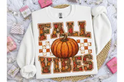 Fall Vibes Pumpkin PNG Sublimation Tee Product Image 3