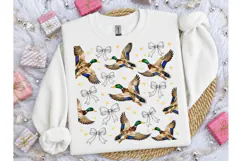 Mallard Duck Bows Stars PNG Tee Design-Mallard Duck Bows Sta Product Image 3