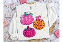 Polka Dot Pumpkins Fall PNG Sublimation Product Image 3