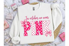 In October We Wear Pink PNG Tee Product Image 1