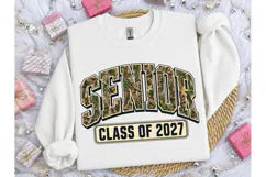 Senior Class of 2027 Camo PNG Tee Design Product Image 2