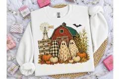 Halloween Farm Ghost PNG Tee Design Product Image 1