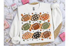 Fall Football Pattern PNG Sublimation Te Product Image 1