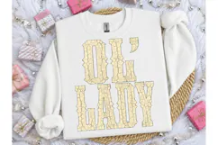 Ol Lady Western PNG Tee Design Product Image 3