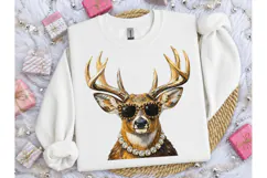 Glam Deer Leopard Sunglasses PNG Shirt Product Image 3