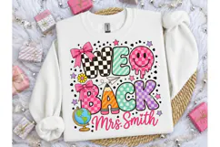 We Go Back Teacher PNG Sublimation Tee Product Image 1