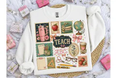Teacher Collage Vintage PNG Shirt Design Product Image 1
