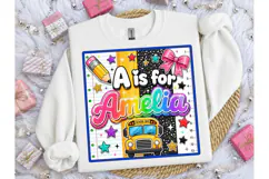 A is for Amelia Back to School PNG Product Image 3