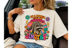Be A Jimothy Raccoon Retro PNG Tee Product Image 3