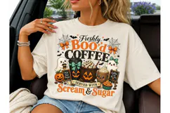 Freshly Bood Coffee Halloween PNG Tee Product Image 3