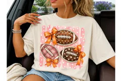 Coquette Football Bows PNG Sublimation Product Image 1