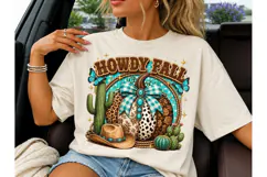 Howdy Fall Western Pumpkin PNG Tee Product Image 3