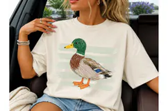 Mallard Duck Crayon Art PNG Shirt Design Product Image 3