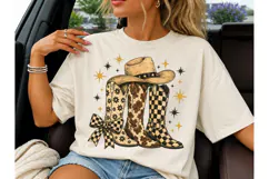 Cowboy Boots Hat Stars PNG Tee Design Product Image 1