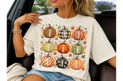 Fall Football Pumpkin PNG Sublimation Te Product Image 3