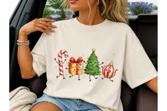 Christmas Characters Dancing PNG Shirt Product Image 3