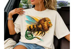 Lion Bee Chimera PNG Sublimation Design Product Image 1