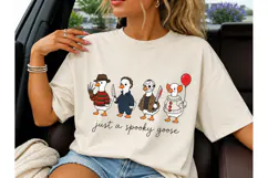 Spooky Goose Horror Halloween PNG Tee Product Image 1