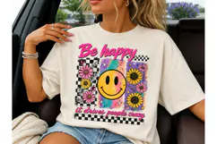 Be Happy Smiley Face PNG Shirt Design Product Image 3