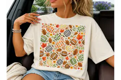 Fall Football Pattern PNG Sublimation Te Product Image 1
