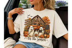 Tis The Season Halloween Ghost PNG Tee Product Image 3