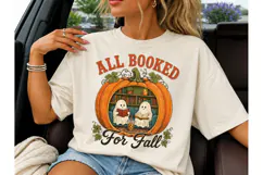 All Booked For Fall Ghost PNG Tee-All Booked For Fall Ghost Product Image 1
