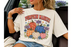 Pumpkin Market Fall Harvest PNG Tee Product Image 3