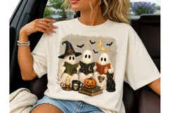 Ghost Reading Books Halloween PNG Tee Product Image 3